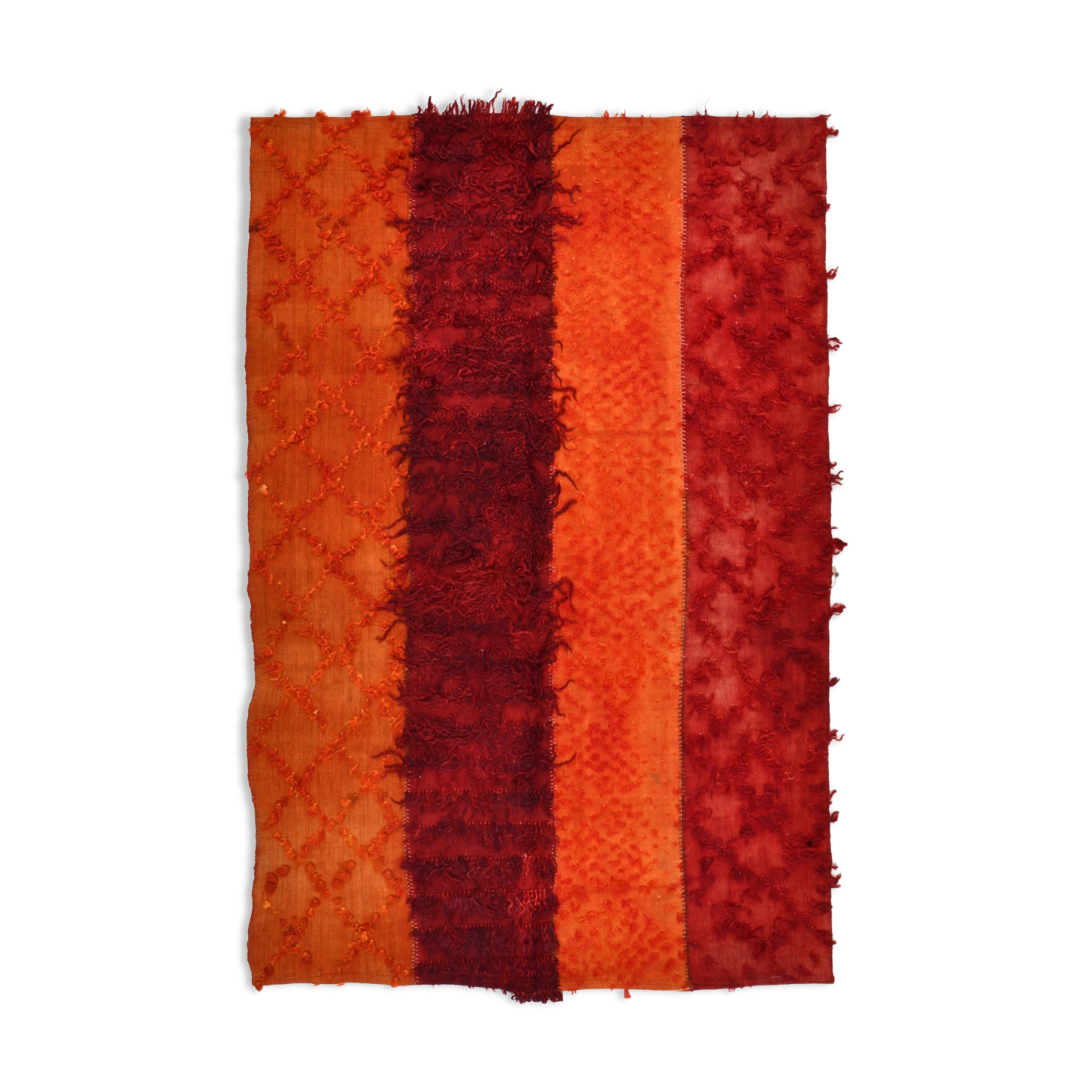 Red & orange tones vintage rug, 163x240 cm