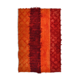 Red & orange tones vintage rug, 163x240 cm