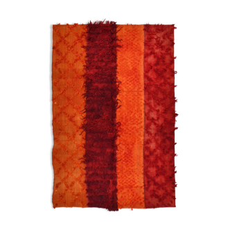 Red & orange tones vintage rug, 163x240 cm