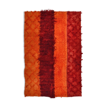 Red & orange tones vintage rug, 163x240 cm