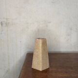 Beige stone candle holder