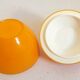 Orange ice bucket 1970s Height 17 cm
