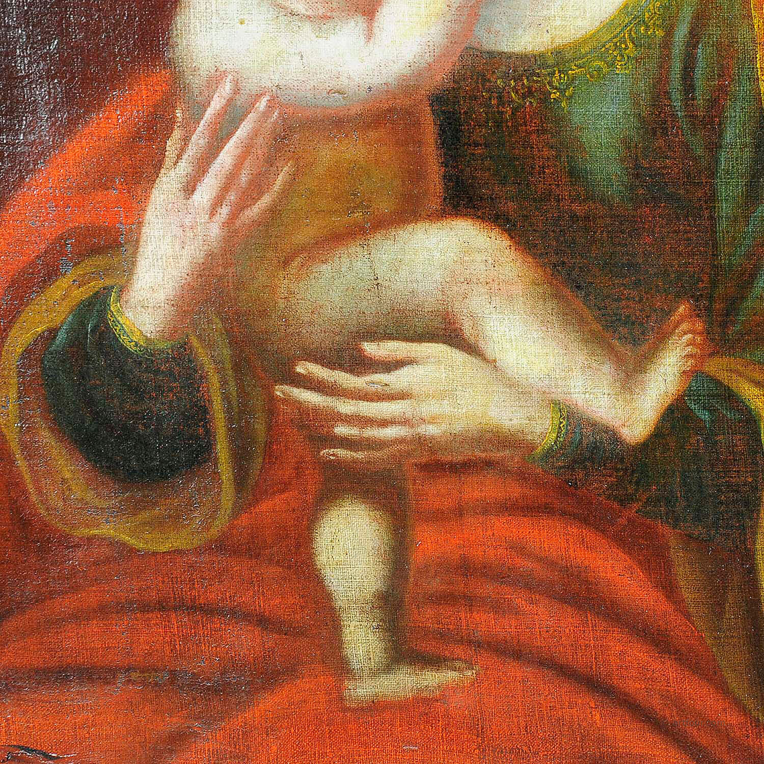 Oil painting miraculous image of Innsbruck Mary with child after Cranach