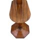 Art Deco modernist floor lamp in walnut and opaline globe, 1930s.