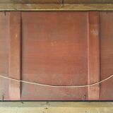 Hermann solbrig (1853-1942) painting, oil on panel, shepherdess and her troupe