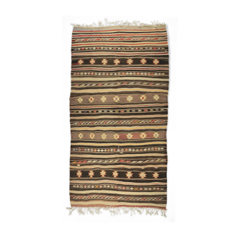 Anatolian handmade kilim rug 260 cm x 146 cm