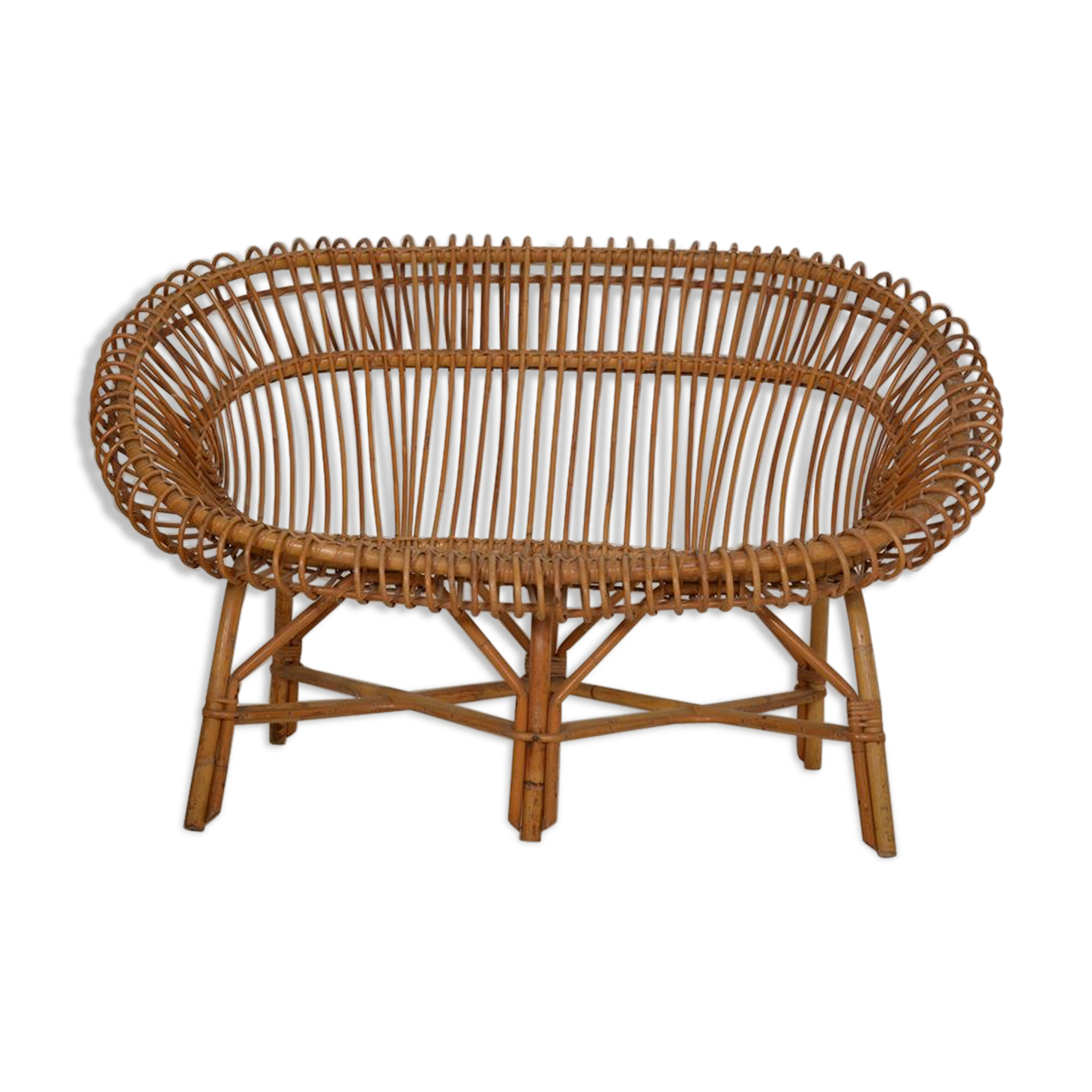 Vintage rattan sofa