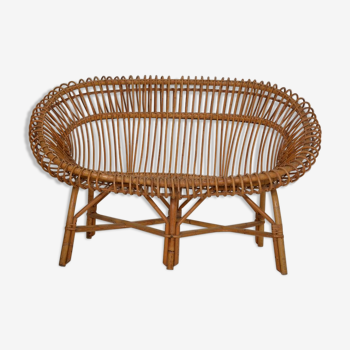 Vintage rattan sofa