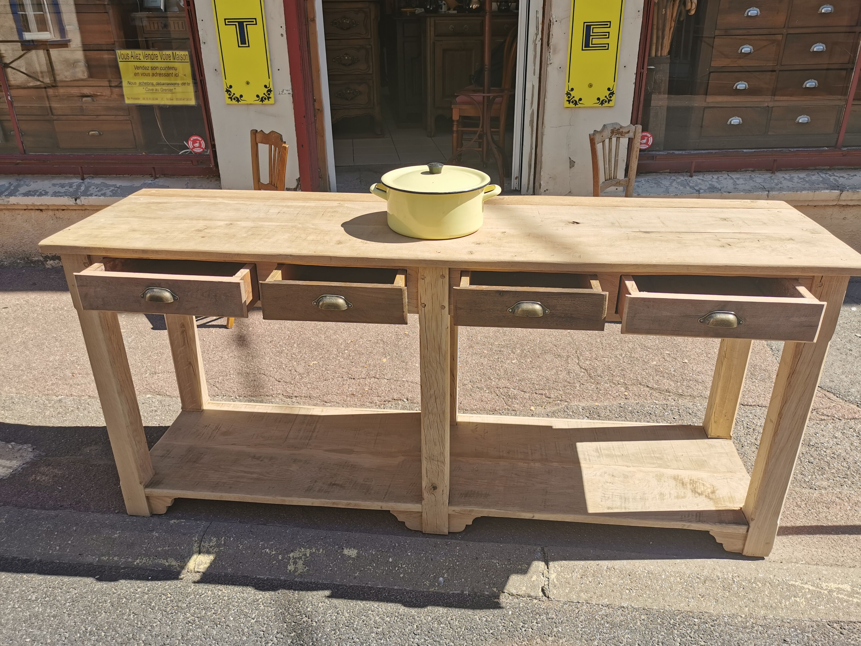 Table de drapier chêne
