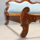 Antique Louis-Philippe bed in carved walnut, Italy, 19th century.