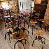 Adjustable industrial stool