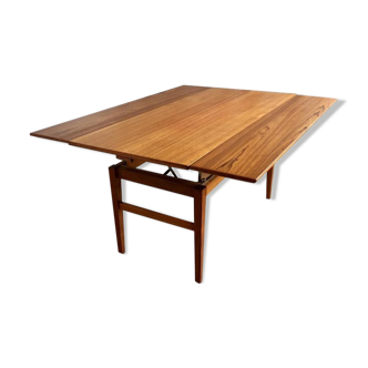 Midcentury Swedish Adjustable Teak Coffee/Dining Table Emmaboda, 1957