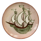 Assiette Sant Vicens - Paul Bay - Bateau - Céramique Émaillée
