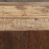 Glass sideboard in antique wood