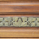 Art Nouveau bed by Mathieu Gallerey in mahogany, clematis model, circa 1920