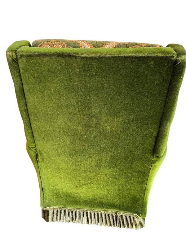 Fauteuil vintage vert mousse / fauteuil une place