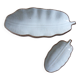 Banana leaf shaped barbotine dish and bowl