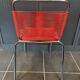 Scoubidou chair or vintage 1960 red chrome spaghetti chair