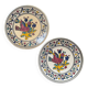Pair of bird decorated dishes