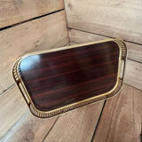 Vintage brass Formica tray