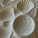 6 oyster plates in barbotine