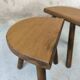 Vintage wooden tripod stool pair.