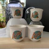 Multicolored floral cups