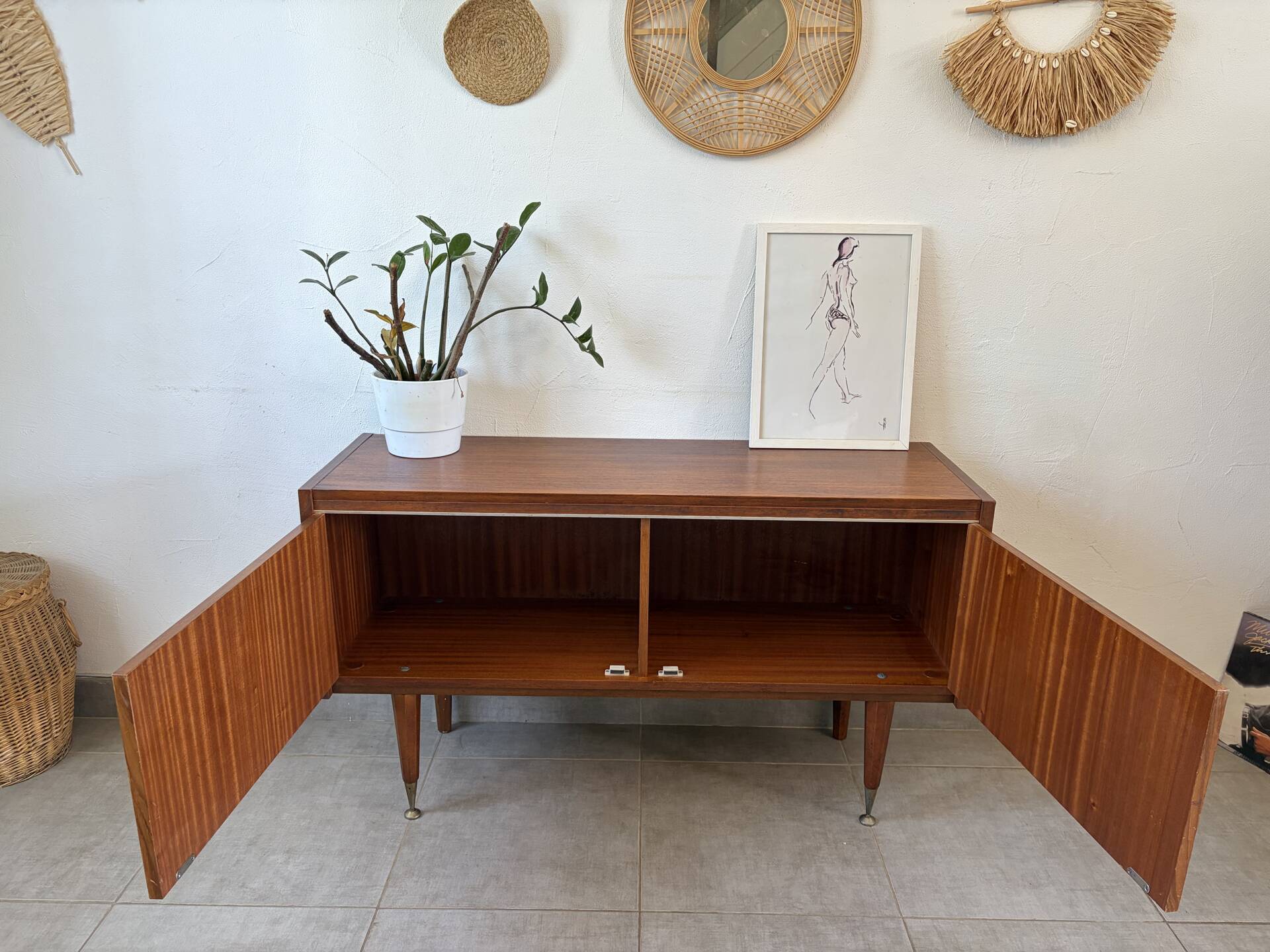Enfilade scandinave en teck vintage