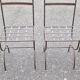 Ensemble de 4 chaises de jardin en fer XXe