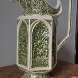 Decorative pitcher/sculpture in ceramic signed JMS
