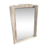 Old white mirror patinated 90x119cm
