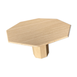 Travertin dining table octagonal