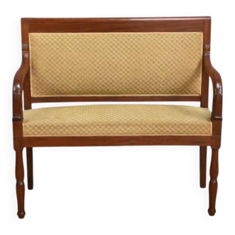 Mahogany landing sofa, Restoration period – Part 1, 19th century