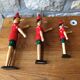 Trio of old wooden Pinocchio Made in Italy