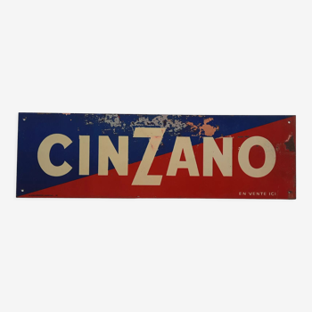 Sheet metal plate Cinzano 1954