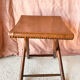Tabouret de en Cuir et Bois Style Curule