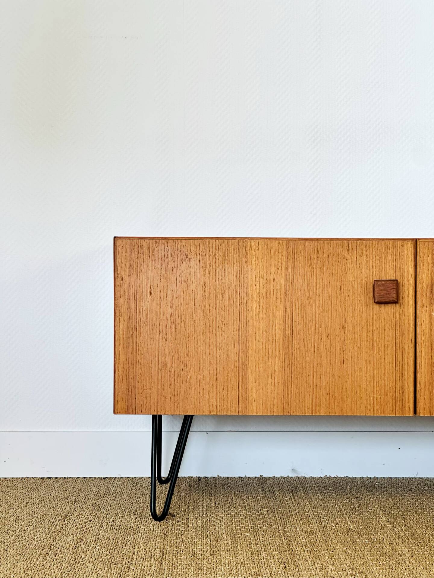 1960s minimalist Scandinavian teak sideboard