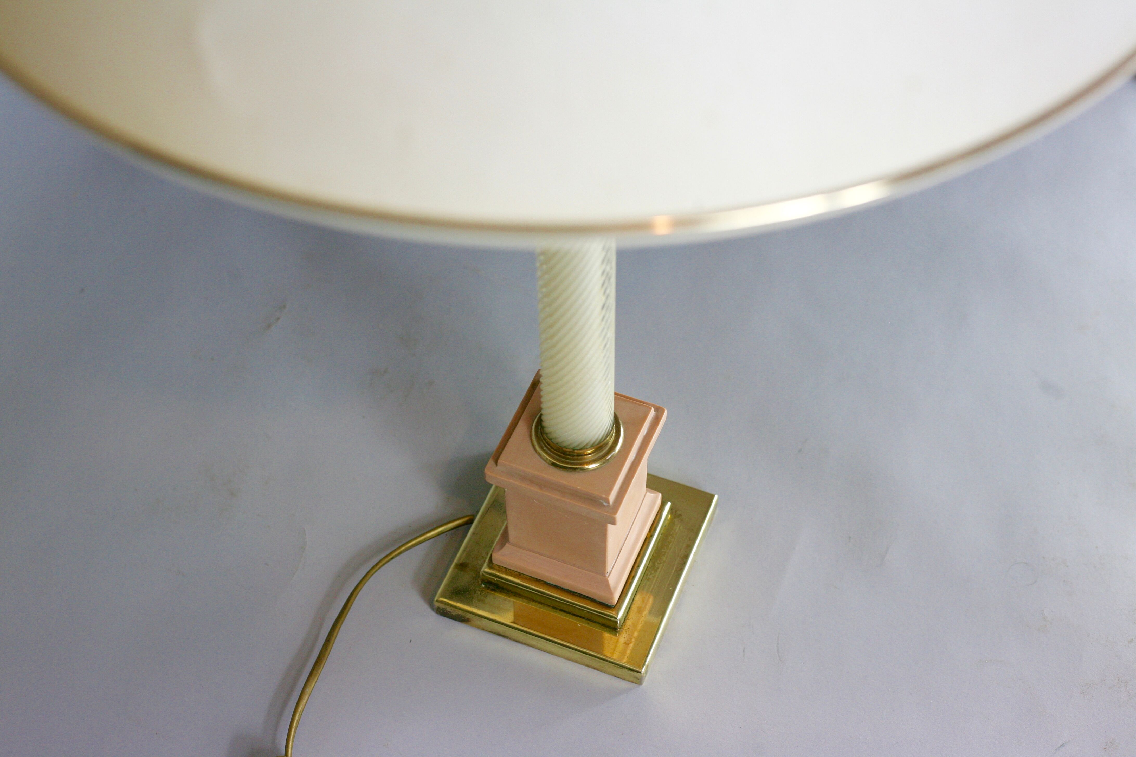 Lamp Tommaso Barbi Murano brass ceramic glass
