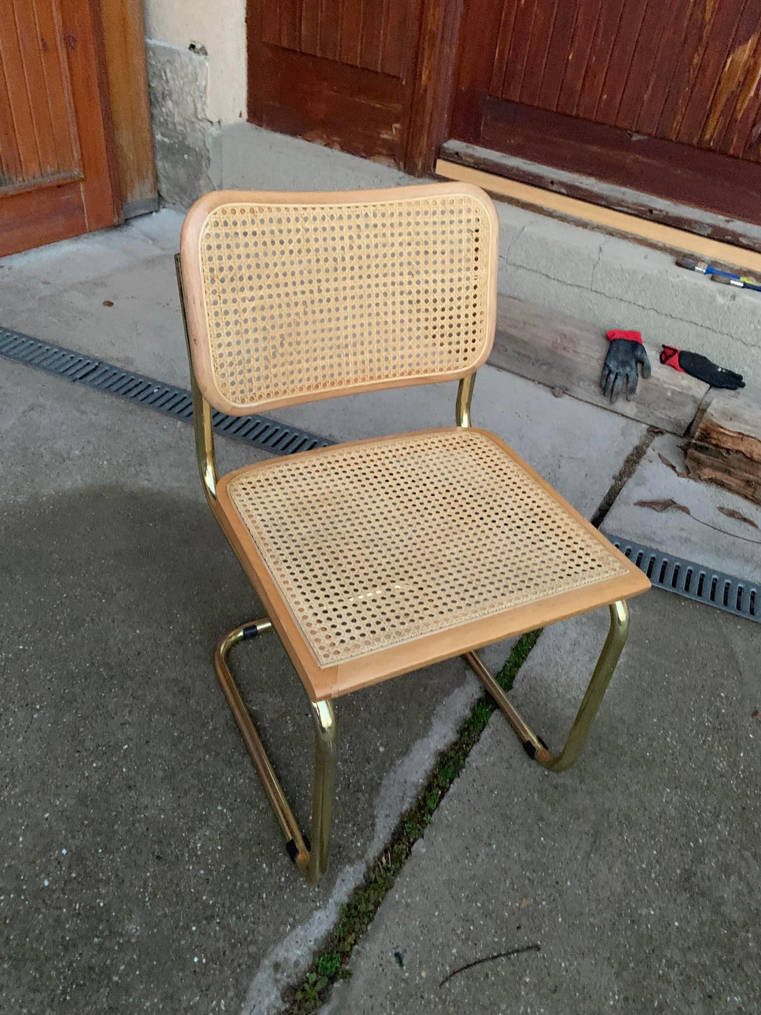 Mid-Century Modern Italian Marcel Breuer B32 Cesca Chair, 70s