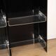 Vintage Space Age bookshelf in black and clear plexiglass – 1970