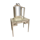 Dressing table mirror triptych debut XXth style Louis XVI