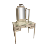 Coiffeuse miroir triptyque debut XXe style Louis XVI