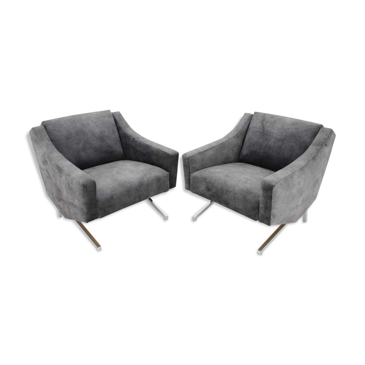 1970s pair of italian design armchairs