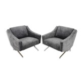 1970s pair of italian design armchairs