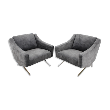1970s pair of italian design armchairs
