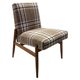 Beige checked fabric armchair in mid-century style, Europe, 1960s