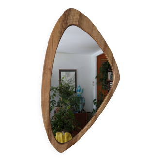 Solid walnut mirror 70cm