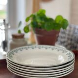 6 assiettes creuses en terre de fer