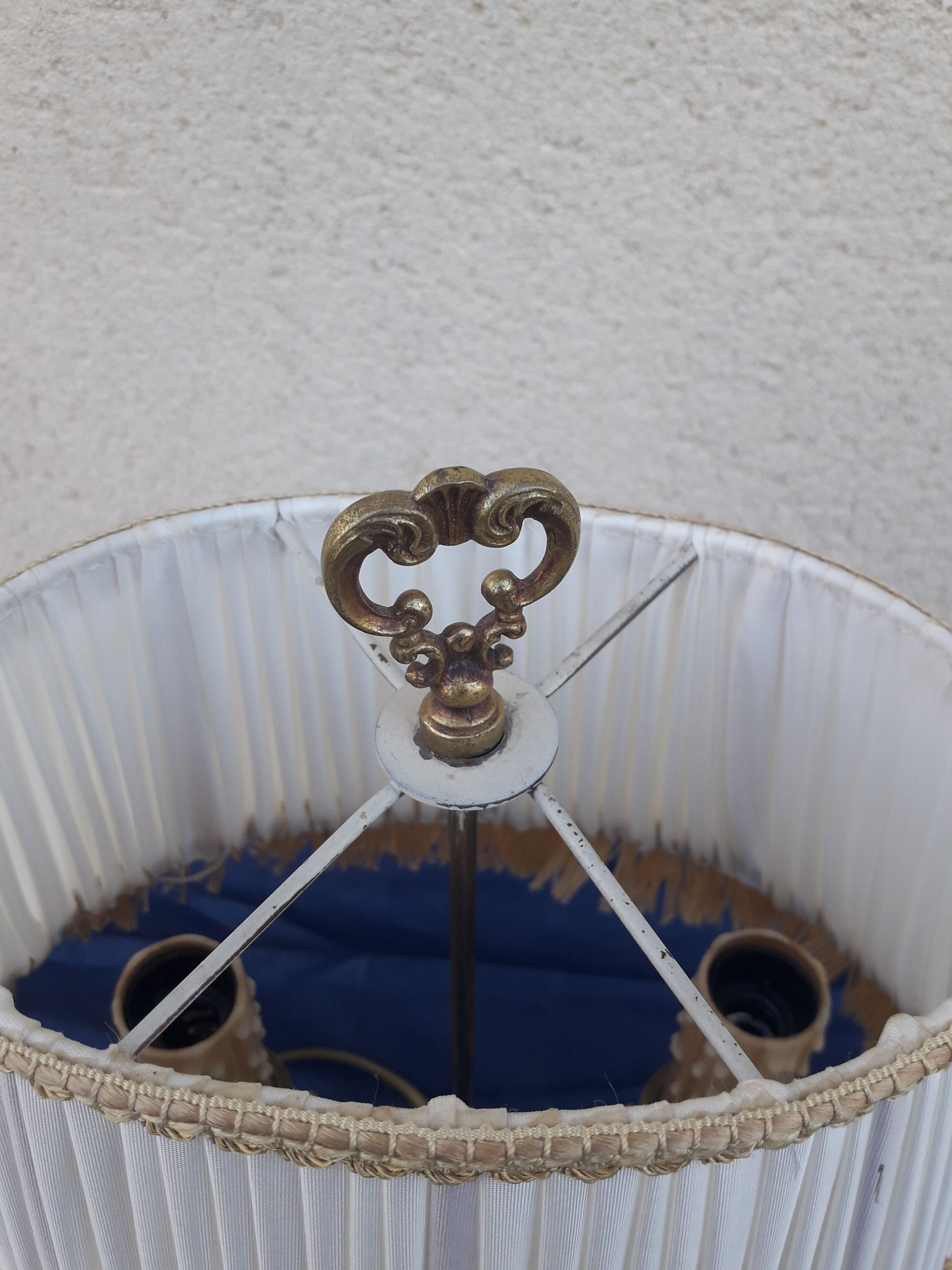 Lampe bouillotte 2 feux en bronze