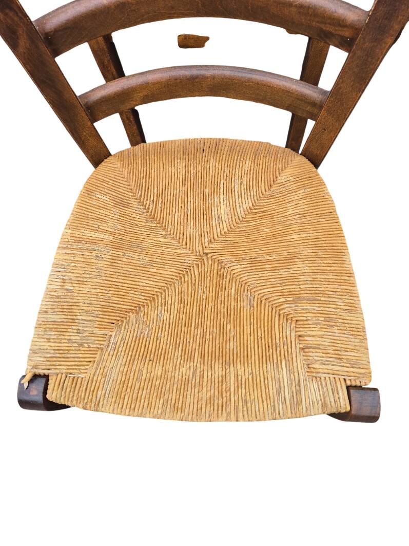 6 chaises + un fauteuil de campagne